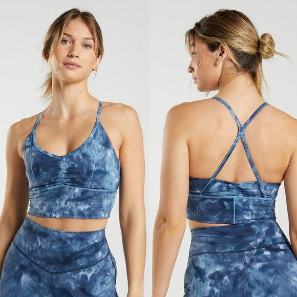 Gymshark Other - Gymshark Elevate Longline Sports Bra in Lakeside Blue Spray Dye